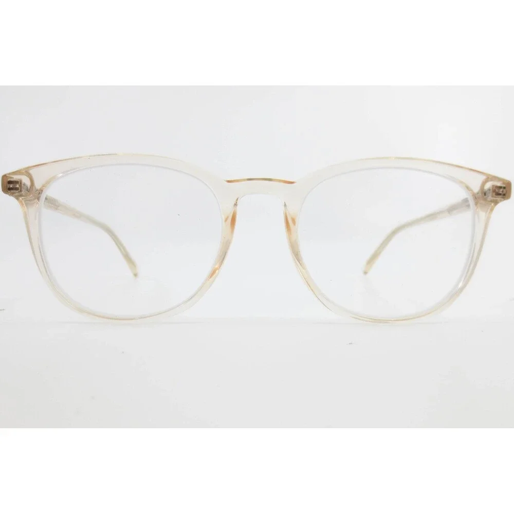 Warby Parker 20221 Champagne Eyeglasses Round Translucent Tan Frames 51-19-145